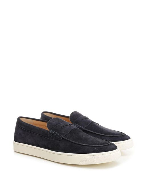 Brunello Cucinelli Blue Suede Loafer Sneaker