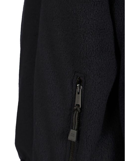 Miu Miu Black Recycled Fleece Jacket