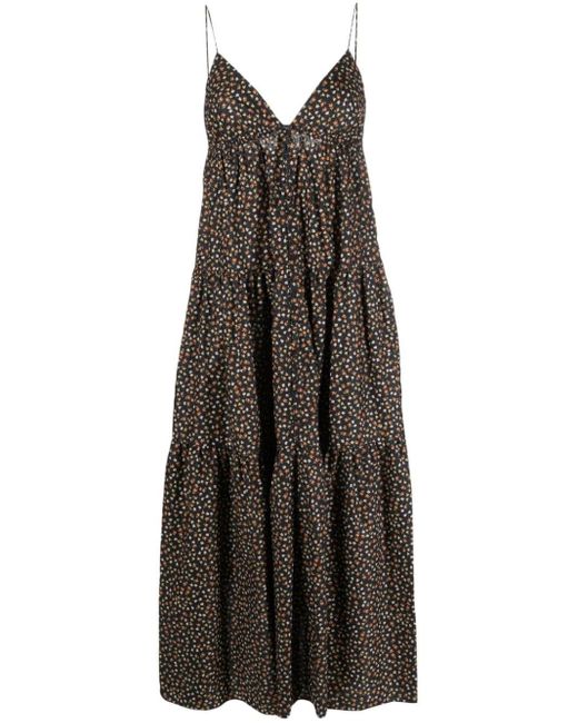 Matteau Brown Triangle Tiered Sundress