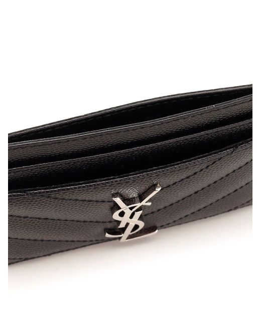 Saint Laurent Black Monogram Card Case Wallets