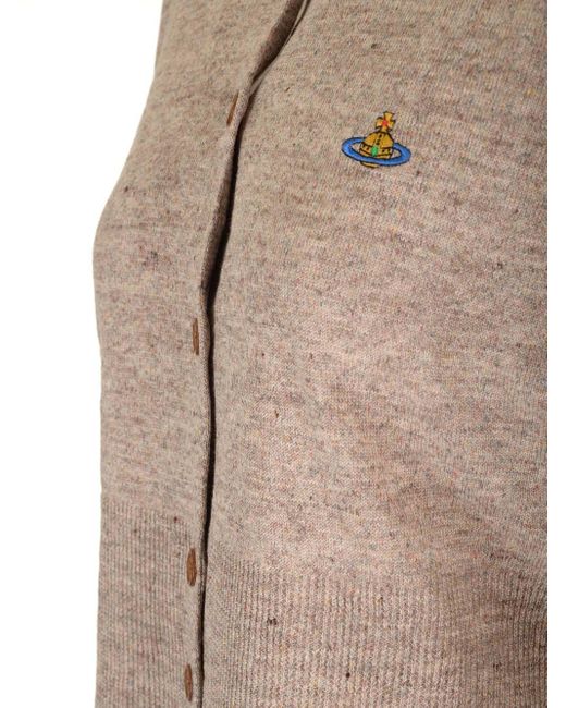 Vivienne Westwood Natural Short Linen Cardigan
