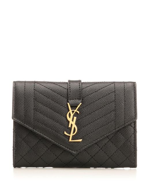 Saint Laurent Black Cassandre Wallets