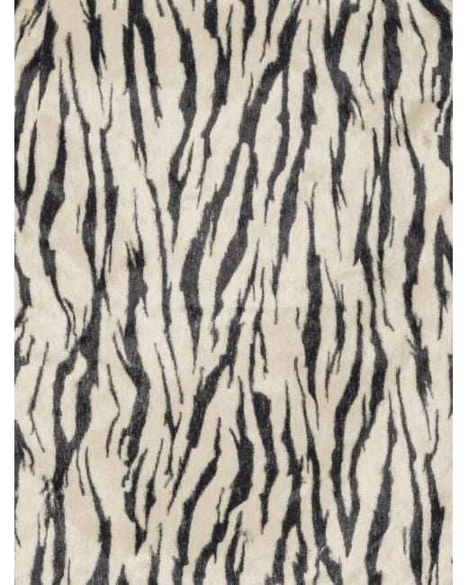 ROTATE BIRGER CHRISTENSEN White Printed Faux Fur Skirt