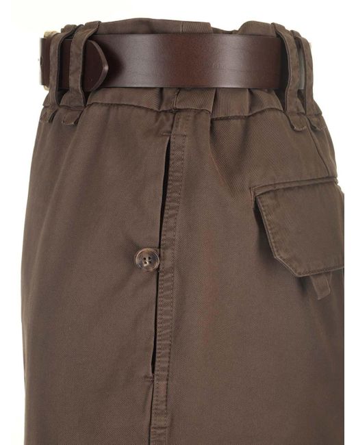 Saint Laurent Brown Pencil Skirt