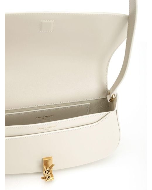 Saint Laurent White "demi Lune" Hobo Bag