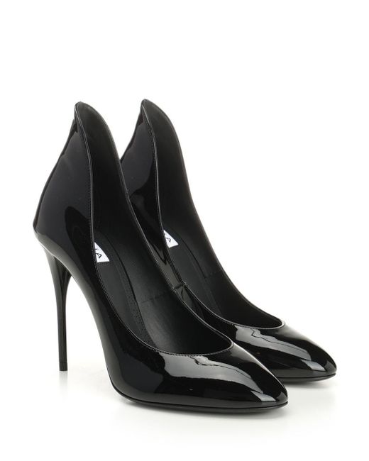 Alaïa Black Patent Calfskin Décolleté