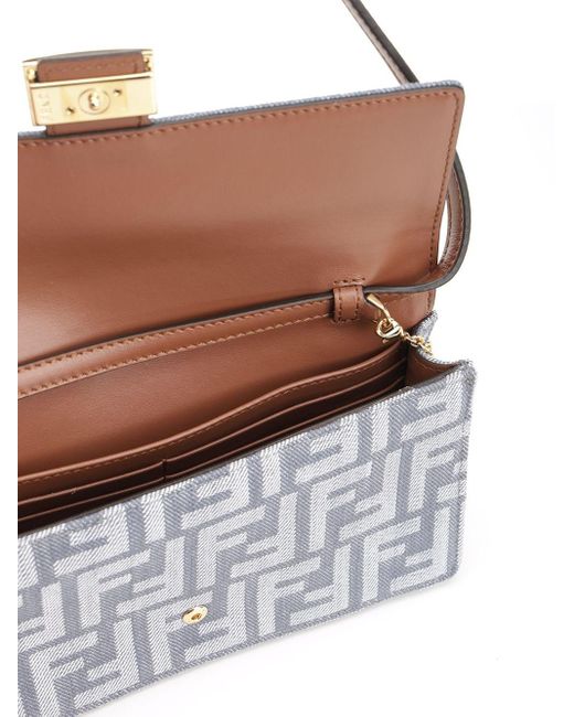 Fendi Metallic "baguette" Wallet On Chain