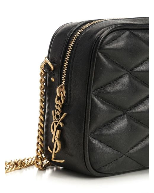Saint Laurent Black Quilted Leather Camera Bag