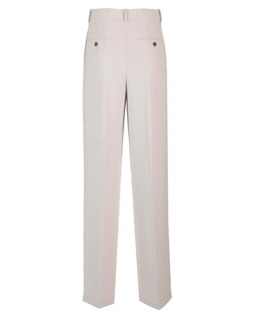 Theory White Flowing Crepe Trousers