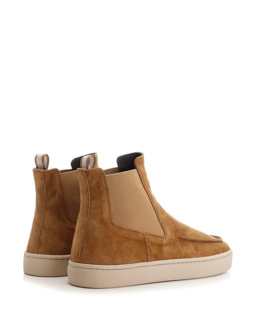 Officine Creative Brown "chelsea" Suede Ankle Boot