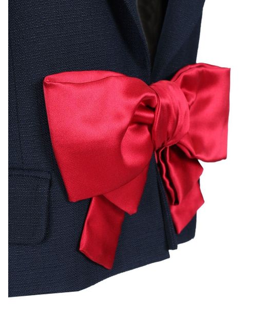 Valentino Garavani Blue Jacket With Bow