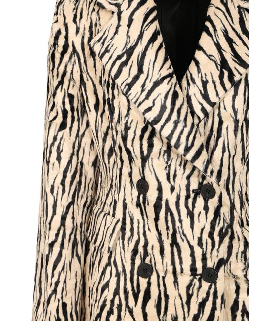 ROTATE BIRGER CHRISTENSEN Natural Faux Fur Coat