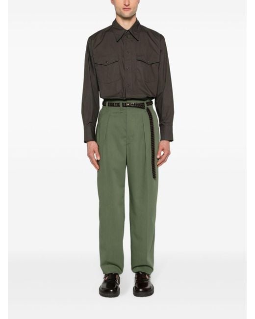 シャツ Lemaire Coffee brown cotton shirt LEMAIRE Relaxed long-sleeve Shirt | Brown | FARFETCH