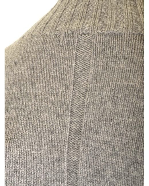The Row Gray Cashmere Turtleneck