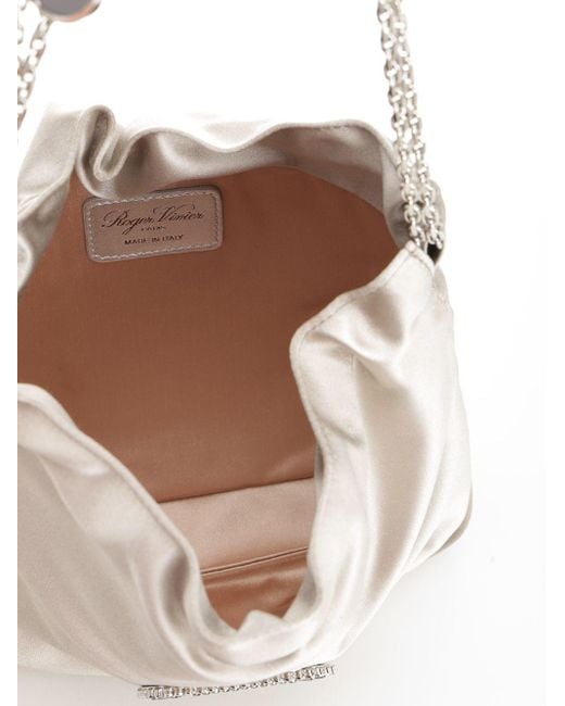 Roger Vivier White Mini "pilgrim" Bag