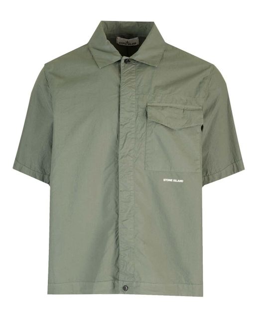 Stone Island Green Cotton Shirt for men