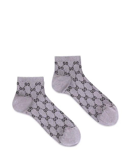 Gucci Short Sock Gg Motif Lyst Canada