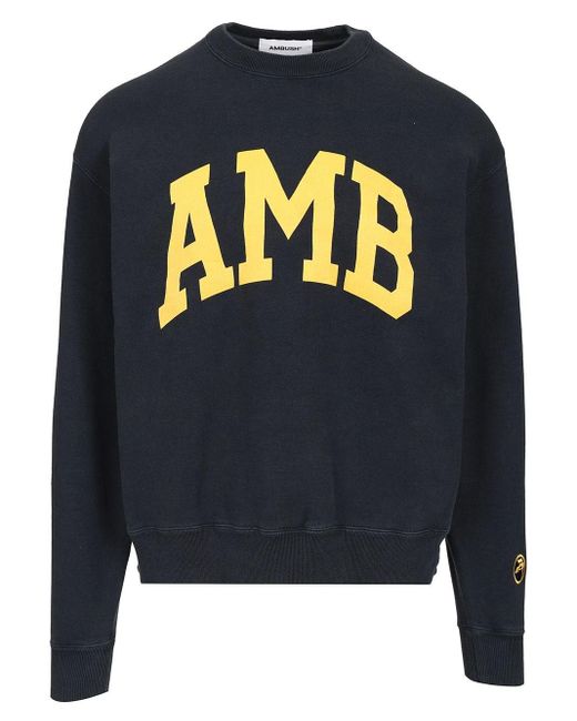 Ambush Men's Blue Amb Graphic Crewneck Sweatshirt