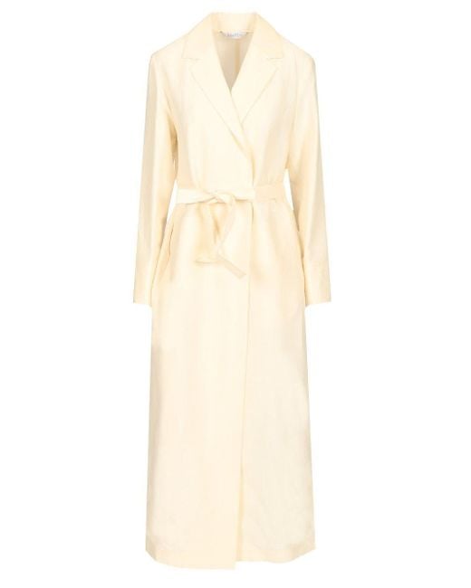 【送料&関税込】Max Mara Linen And Silk Canvas Overcoat Linen and silk canvas overcoat, light gold | 