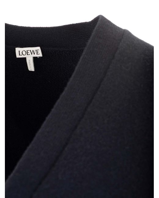 Loewe Blue Cashmere Knit Cardigan