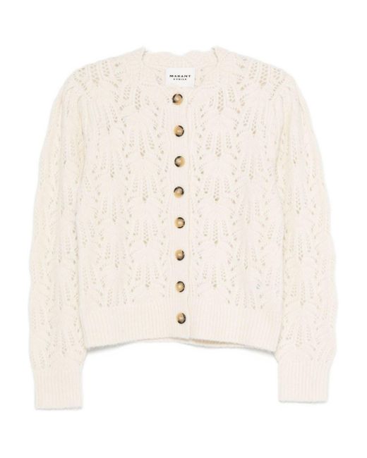 Isabel Marant Natural Maxine Openwork Cardigan