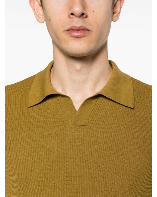Roberto Collina Green Slim Fit Polo Shirt for men