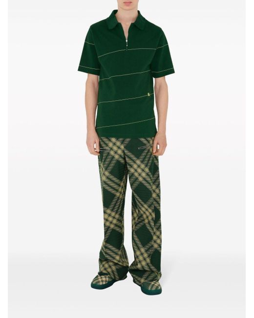 Burberry Green Ivy Pique Polo Shirt for men