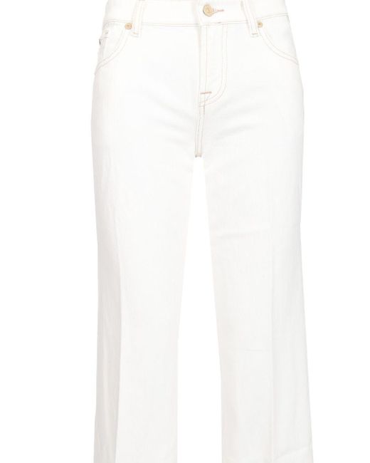 7 For All Mankind White Calie Jeans