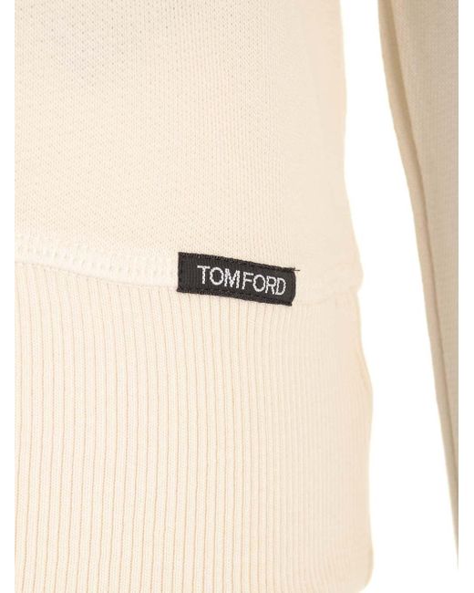 Tom Ford Natural Lightweight Jersey Sweatshirt for men