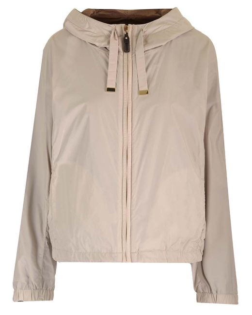 Max Mara The Cube Natural Reversible Jacket In Water-repellent Technical Canvas