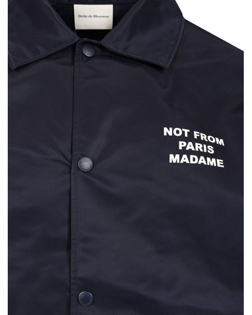 Drole de Monsieur Blue "slogan" Bomber Jacket for men
