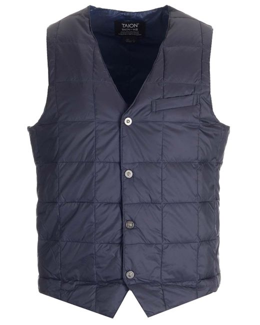 Taion Blue Down Vest for Men Lyst
