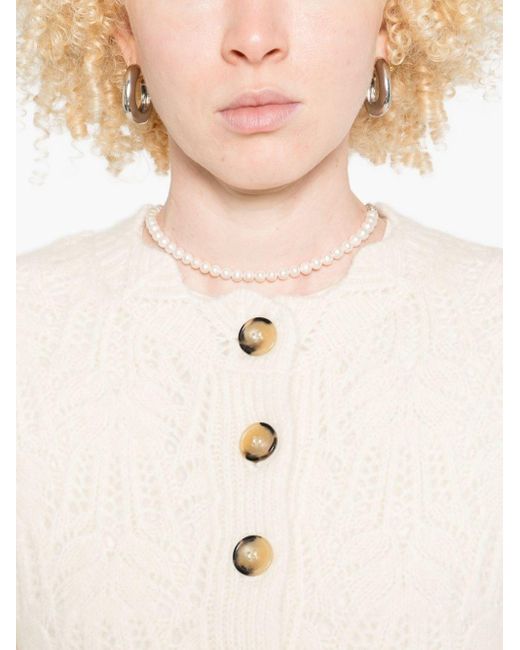 Isabel Marant Natural Maxine Openwork Cardigan
