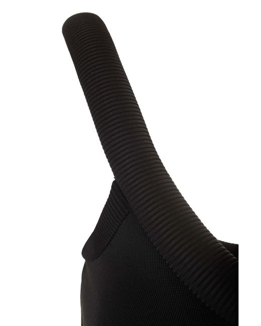 Alexander McQueen Black 3d-detailed Sleeveless Ribbed Top