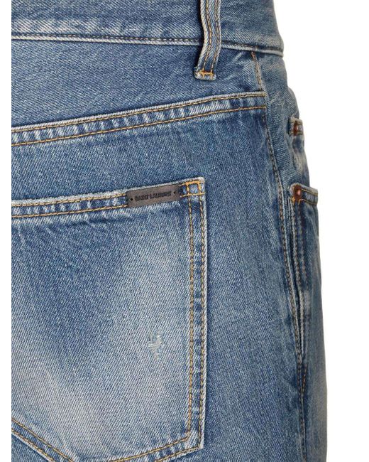Saint Laurent Blue Straight Leg Jeans for men
