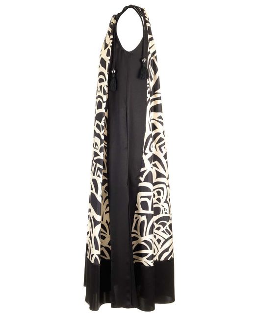 Max Mara White Printed Silk Dress