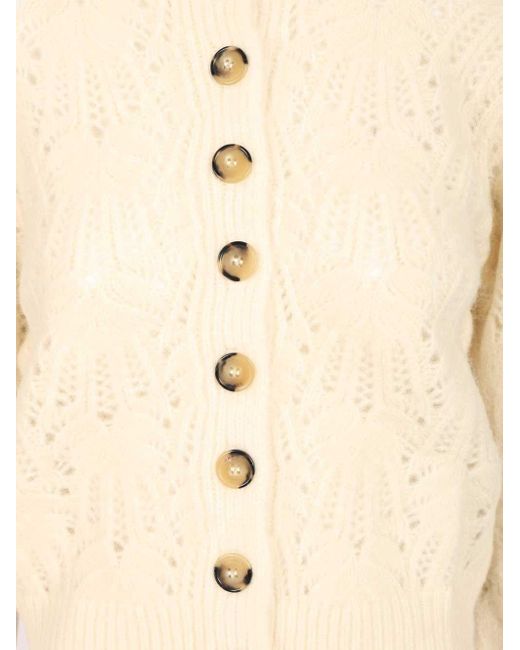 Isabel Marant Natural Maxine Openwork Cardigan