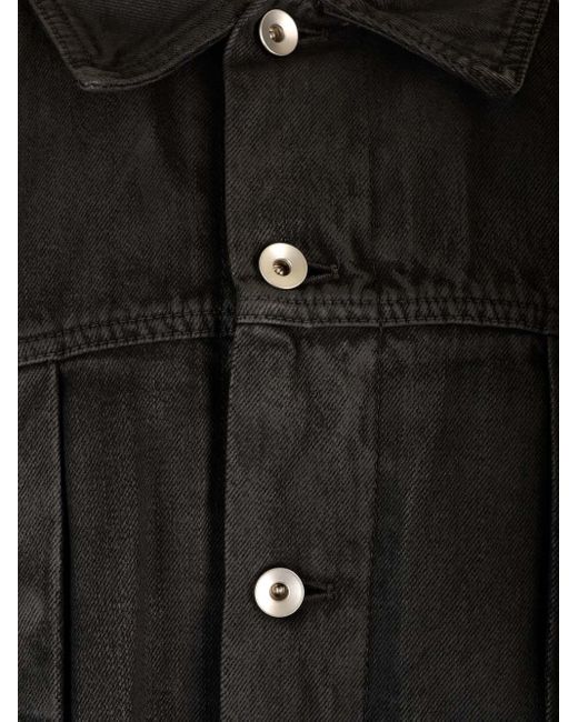 Rick Owens Black Lido Denim Worker Jacket for men
