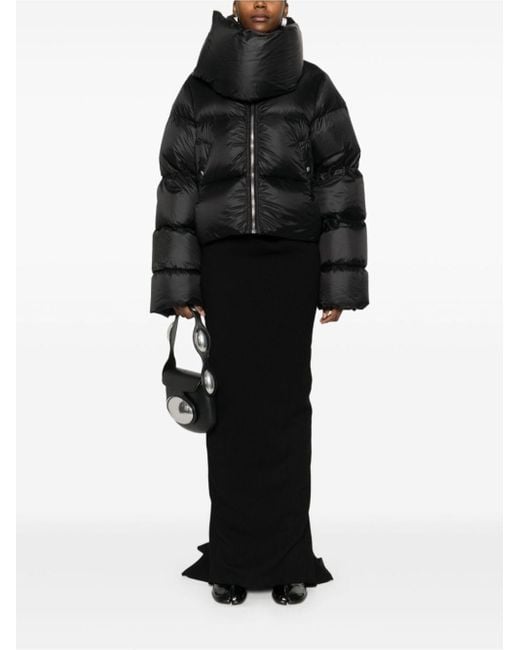 Rick Owens Black Pillar Floor-Lenght Long Skirt