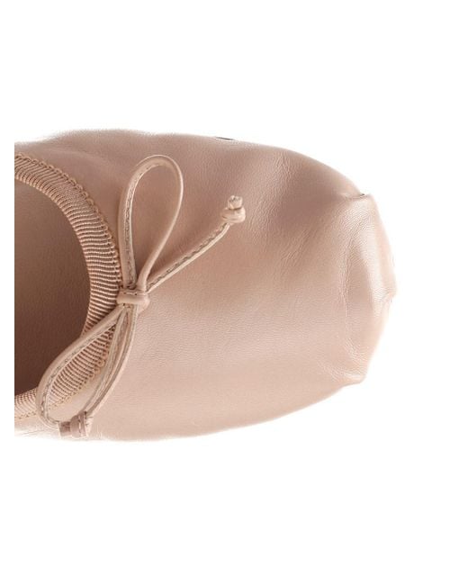 Miu Miu Pink Leather Ballet Flats