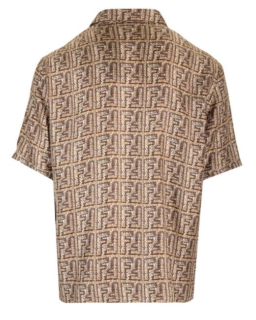 Fendi Natural Ff Silk Shirt for men