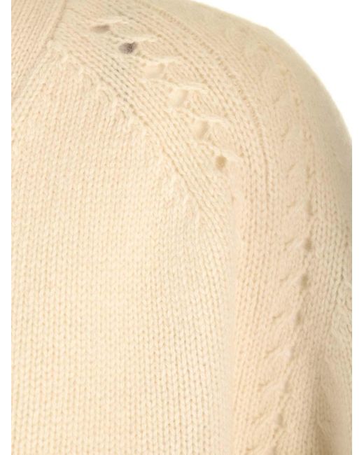 Chloé Natural Cashmere Knit Loose Cardigan