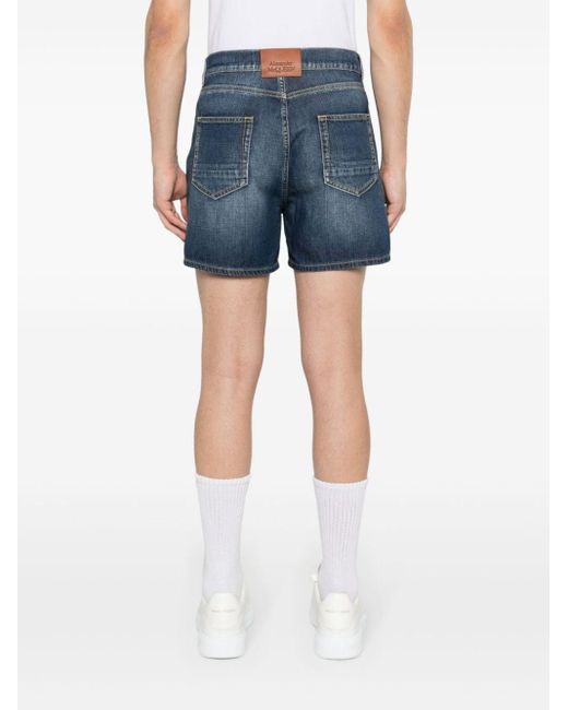 Alexander McQueen Blue Denim Shorts for men