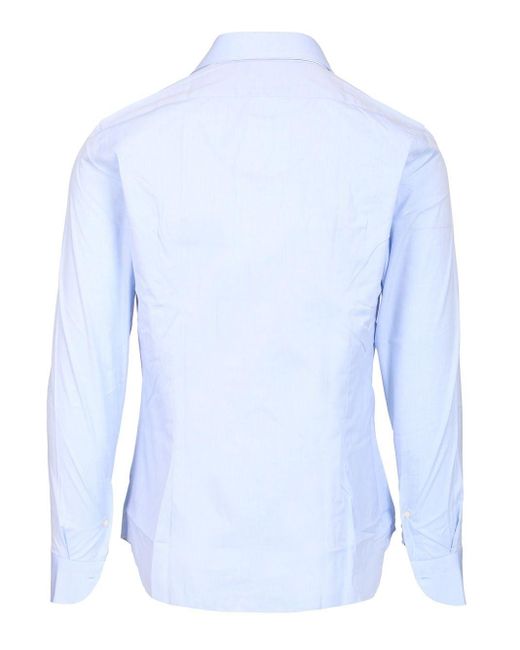 Al Duca D'aosta Blue Cotton Shirt for men