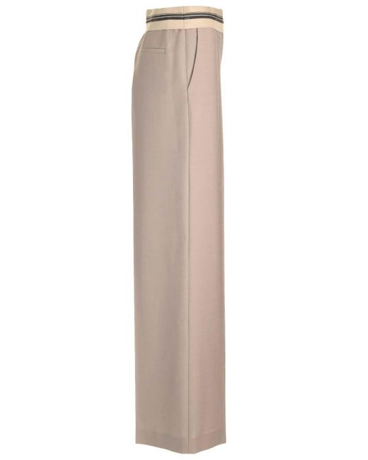 Fendi Natural Palazzo Trousers