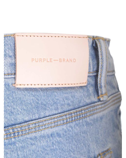 Purple Blue Slim Fit Jeans for men