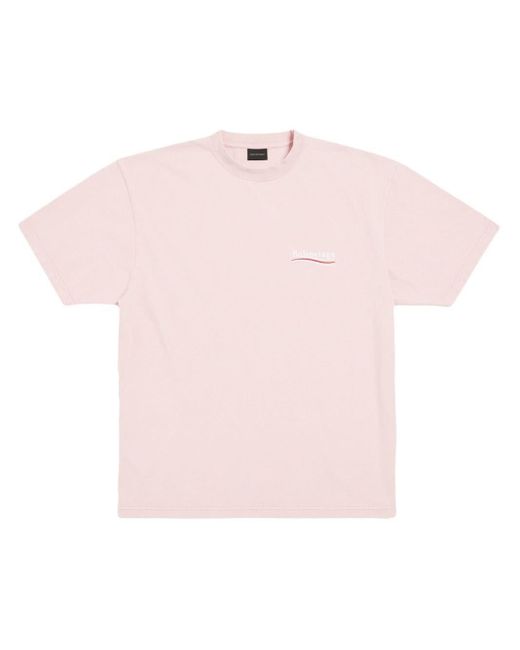 Balenciaga Pink Large Fit T-shirt