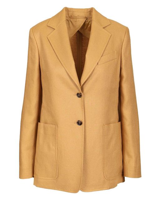 ジャケット MAX MARA LINEN SINGLE-BREASTED BLAZER JACKET Single breasted blazer | Max Mara