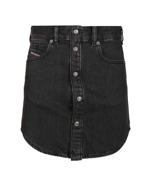 DIESEL Black De-ard Miniskirt