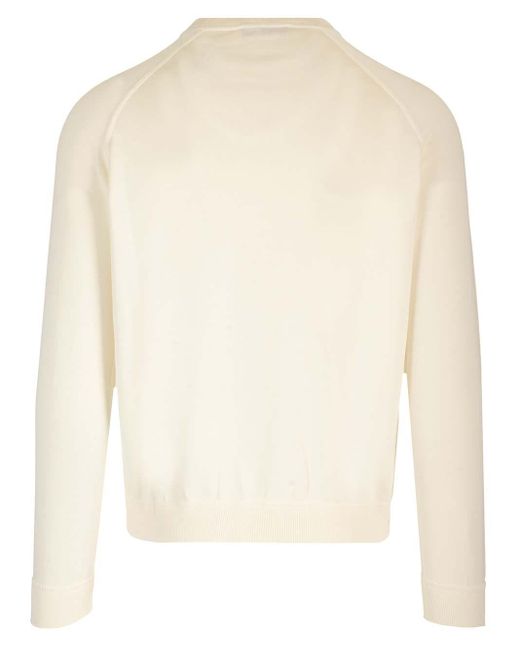 Al Duca D'aosta White Cotton Sweater for men